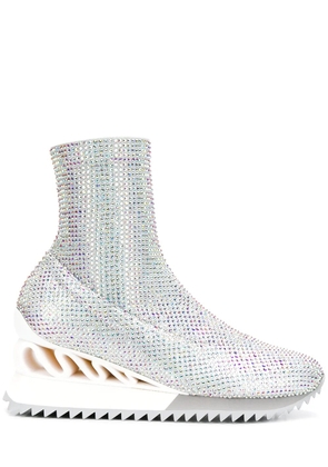 Le Silla Queen Burma sneaker boots - Silver