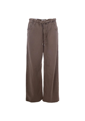 AGOLDE Shaw drawstring-waist wide-leg jeans - Brown