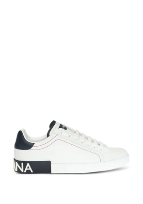 Dolce & Gabbana Portofino leather sneakers - White