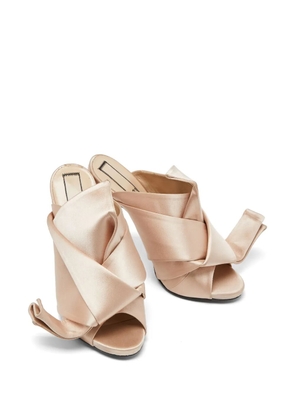 Nº21 Ronny pleated mules - Neutrals
