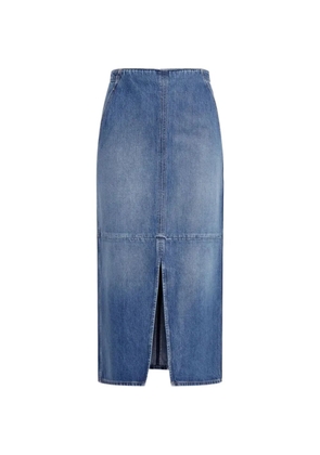 Tommy Hilfiger Falda midi skirt - Blue