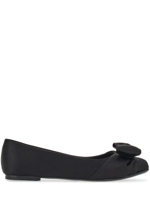 Ferragamo Vara bow-detailing leather ballerinas - Black