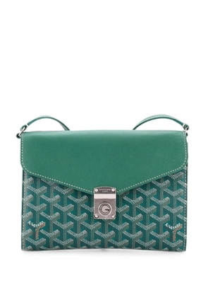 Goyard Pre-Owned Chypre Wallet on Strap Coated Canvas with Leather crossbody bag - Green