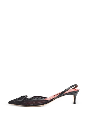 Carolina Herrera Vintage mesh slingback pumps - Black