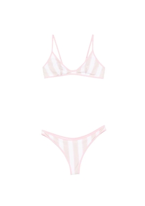 MC2 Saint Barth Panamy String striped bikini - White