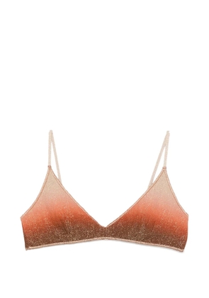 MC2 Saint Barth Paloma Overlock glitter bikini top - Orange
