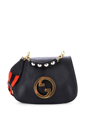 Gucci Pre-Owned Web Blondie Flap Bag Leather Medium shoulder bag - Black
