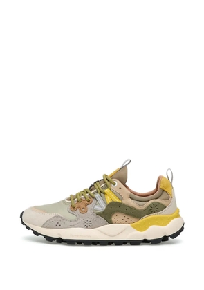 FLOWER MOUNTAIN Yamano 3 suede-panelled sneakers - Green