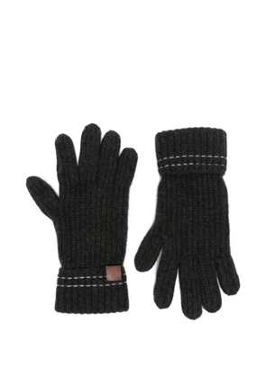 Eleventy ribbed-knit cashmere gloves - Grey