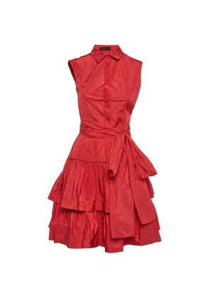 Carolina Herrera Vintage tiered belted-waist mini dress