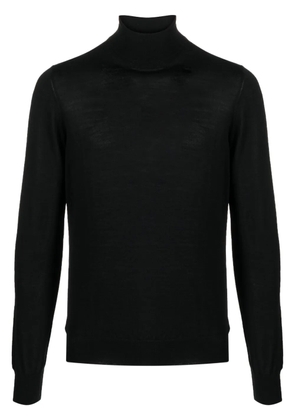 Tagliatore roll-neck fine-knit jumper - Black