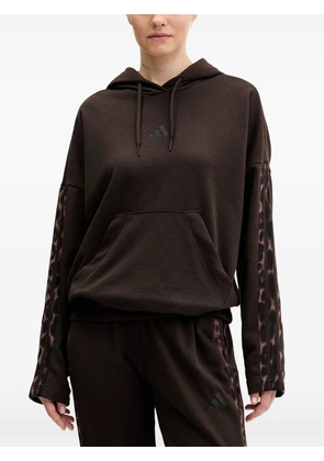 adidas leopard-print hoodie - Brown