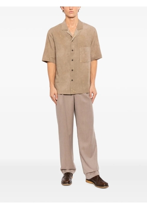 Ziggy Chen chest-pocket shirt - Neutrals