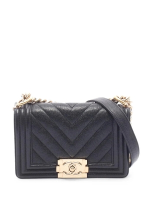 CHANEL Pre-Owned 2019 Boy Chevron shoulder bag - Black