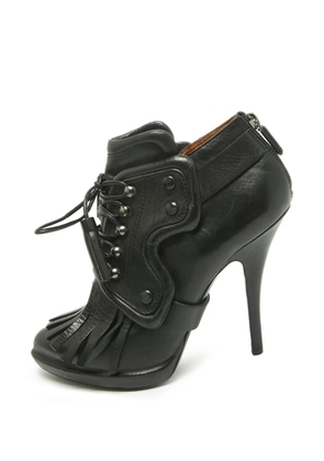 Givenchy Pre-Owned fringe-detail ankle boots - Black