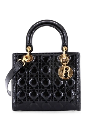 Christian Dior Pre-Owned Lady Dior NM Bag Cannage Quilt Patent Medium satchel - Black