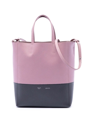 Celine Pre-Owned 2018 Small Bicolor Grained Calfskin Vertical Cabas Tote satchel - Grey