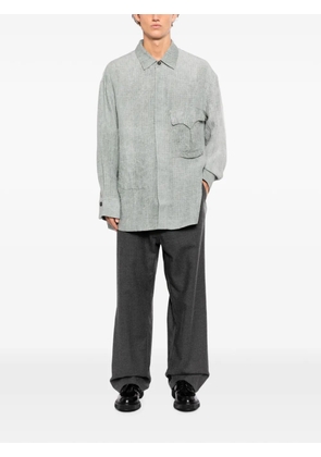 Ziggy Chen chest-pocket shirt - Green