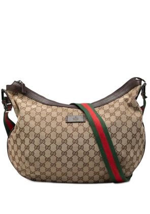 Gucci Pre-Owned 2000-2015 GG Canvas Web Half Moon crossbody bag - Neutrals