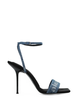 Alexander Wang Julie logo-embellished denim sandals - Blue
