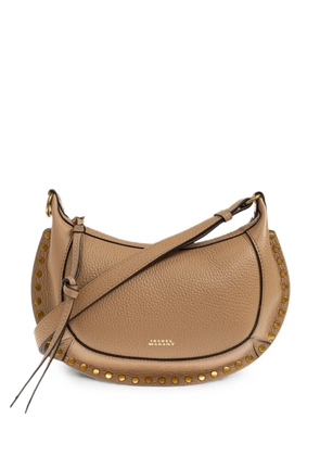ISABEL MARANT Oskan Moon studded leather shoulder bag - Neutrals