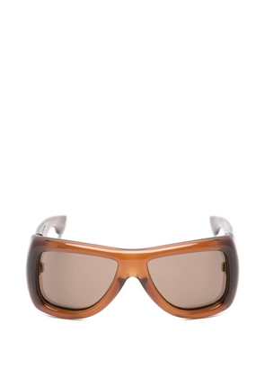 Saint Laurent Eyewear howl rectangle-frame sunglasses - Brown