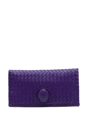 Bottega Veneta Pre-Owned 2012-2026 Nappa Intrecciato Turn Lock clutch bag - Purple