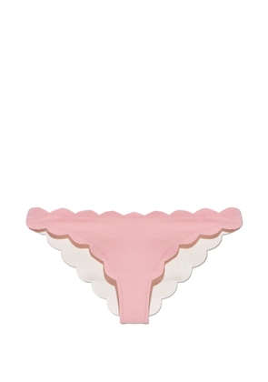 Marysia scalloped-edge bikini bottoms - Pink