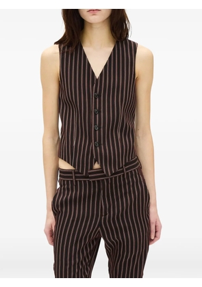 Ann Demeulemeester Stanse pinstripe waistcoat - Black