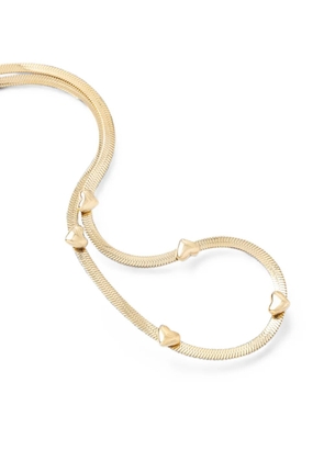 LIU JO heart-motif snake-chain necklace - Gold