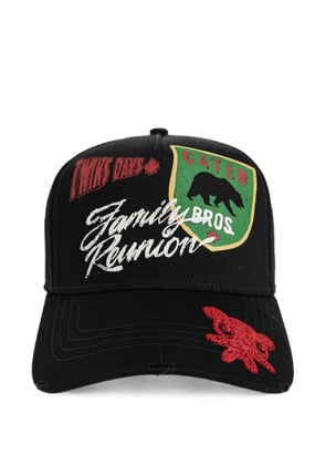 DSQUARED2 distressed embroidered baseball cap - Black