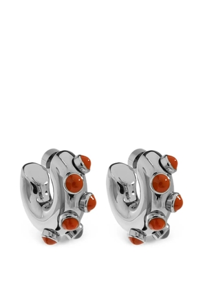 Marni bead-embellished hoop earrings - Silver