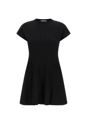 Max Mara ribbed-knit short-sleeve mini dress - Black