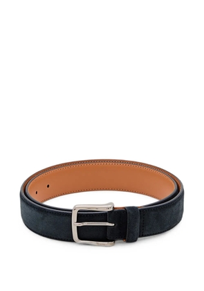 Tod's suede logo-engraved belt - Blue