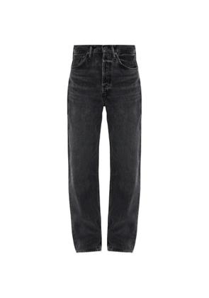 AGOLDE faded-effect straight-leg jeans - Black