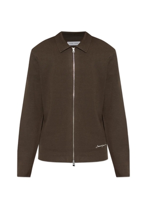 SAMSOE SAMSOE Samatt zip-up polo-collar cardigan - Brown