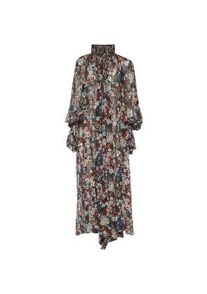 KHAITE Edgar floral-print maxi dress - Black