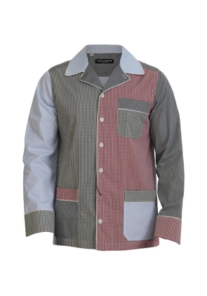 Dolce & Gabbana patchwork gingham shirt - Blue