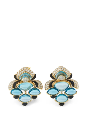 MARINA B topaz and diamond clip-on earrings - Gold