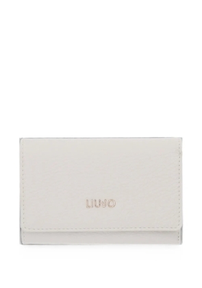 LIU JO large logo-plaque wallet - White