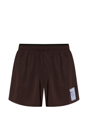 Satisfy Space-O perforated shorts - Brown