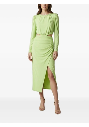Self-Portrait cut-out jersey midi dress - Green