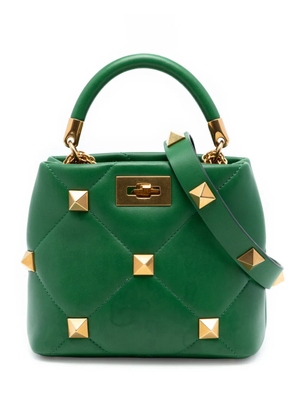 Valentino Garavani Pre-Owned 2018-2026 Small Nappa Roman Stud The Handle Bag satchel - Green