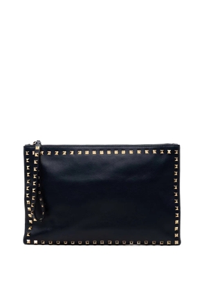 Valentino Garavani Pre-Owned 2018-2026 Leather Rockstud clutch bag - Black