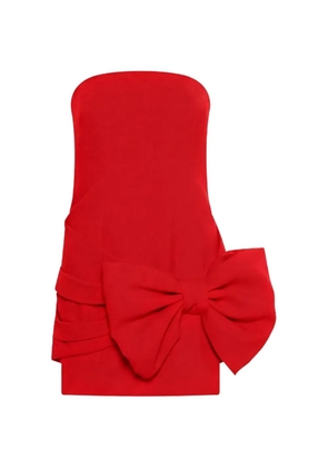 Marella strapless bow-detail mini dress - Red