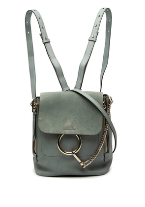 Chloé Pre-Owned 2018 Medium Calfskin and Suede Faye backpack - Blue