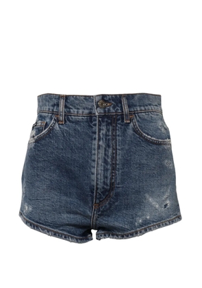Dolce & Gabbana distressed-effect mini shorts - Blue