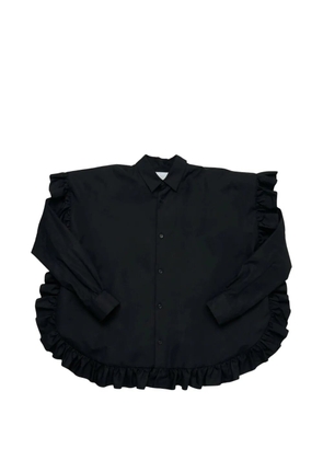Noir Kei Ninomiya ruffled cotton shirt - Black