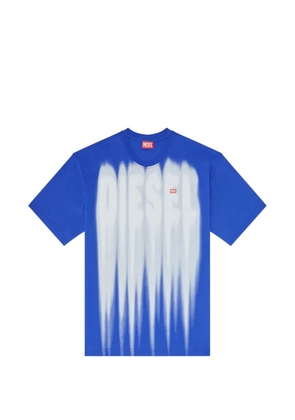 Diesel cotton T-shirt with bold logo print - Blue