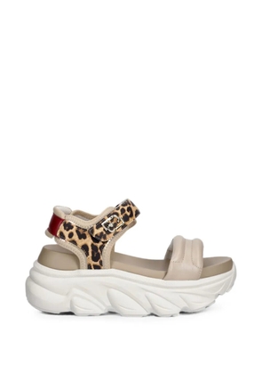 LIU JO leopard-print chunky-sole sandals - Neutrals